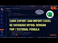 How to Export and Import Excel to MySQL Database with PHP Beginner Tutorial