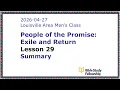BSF Lecture Exile Return Lesson 29 Summary 2026-04-27