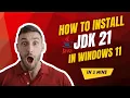 How to Install Java JDK latest Version on Windows 11 2025 Step-by-Step for Beginners