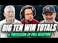 Big Ten Win Totals Part 1 Indiana Iowa Michigan MORE Preseason AP Poll Reaction