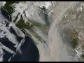 19 August 2020 6 AM PDT to 5 PM PDT August Complex Fire true color loop