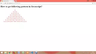 JavaScript pyramid pattern program task 6