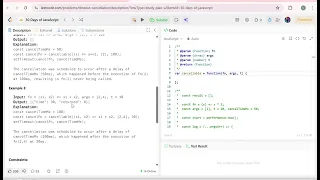 Day 14 of My 30 Days of JavaScript Challenge LeetCode 2715 Timeout Cancellation