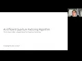 An Efficient Quantum Factoring Algorithm