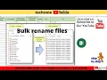How to rename multiple pdf file at once with different names by techzone