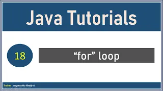 Java Tutorials for loop