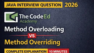 Method Overloading vs Method Overriding in Java Java Interview Questions 2026