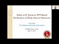 CPAIOR 2021 Master Class Safety in AI Systems - SMT-Based Verification of Deep Neural Networks
