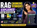 RAG Chunking Techniques Explained for Beginners Text Splitting Overlap Best Strategies