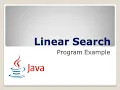 Linear Search Java Program Example Arrays ICSE Syllabus
