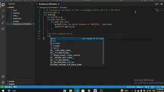 Transpose of a matrix in C language C Programming Tutorials for Begginers C language