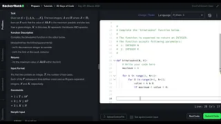 HackerRank Python 30 Days of Code - Day 29 Bitwise AND