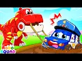 Police Stuck in the Mud Robot T-Rex Stories for Kids Superhero Songs RoboSquad Nursery Rhymes