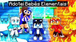 Miika ADOTOU os BEBÊS ELEMENTAIS de GELO, FOGO e ELETRICIDADE no Minecraft ◂Miika▸