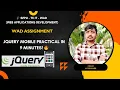 JQuery Mobile Practical in 9 Minutes WAD Assignment TE IT - SPPU