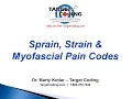Target Coding Best Sprain Strain Myofascial Codes