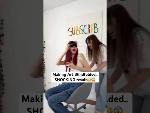 Making Art Blindfolded.. SHOCKING result😳😱