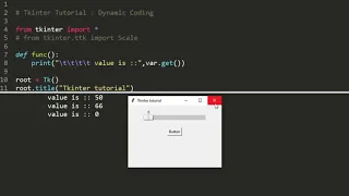 Scale widget in tkinter methods and attributes tkinter tutorial in hindi Dynamic Coding