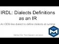 MLIR Open Meeting 2022-06-02 IRDL a dialect to represent IR definitions