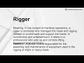 Rigger Meaning