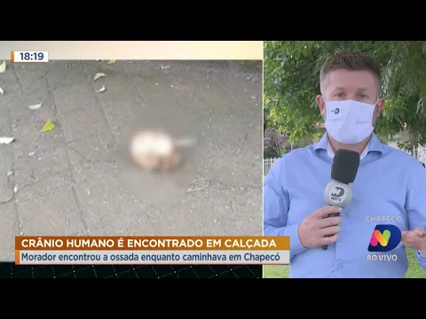 Crânio humano é encontrado em calçada no município de Zortéa, no Oeste