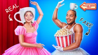 Meme italiano falso vs real! Quem vencerá no desafio do cinema?
