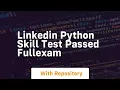 Linkedin python skill test passed fullexam