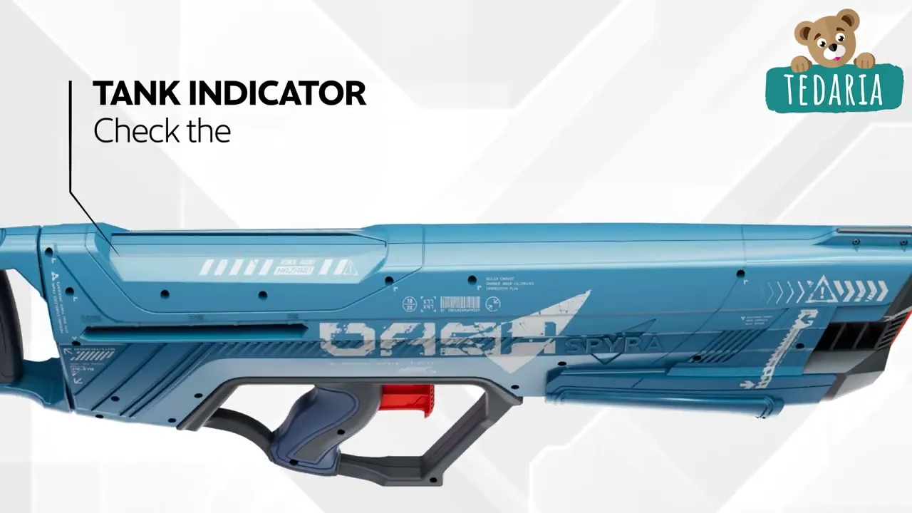 Wasser-Spritzpistolen für Kinder - Wasserpistole mit mechanischem Nachladen SpyraDash Blue Spyra - 4