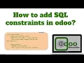 How to add SQL constraints Model Constraints UIQUE CHECK