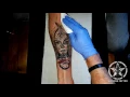 ABSTRACT GIRL AND CLOCK TATTOO
