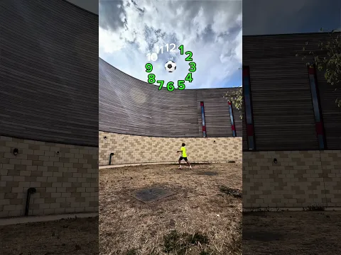 Around the clock off the wall ⏰🧱 #football #soccer #futbol #footballskillschallenge #challenge