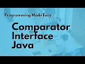 Comparator Interface in java Advance Java Concepts