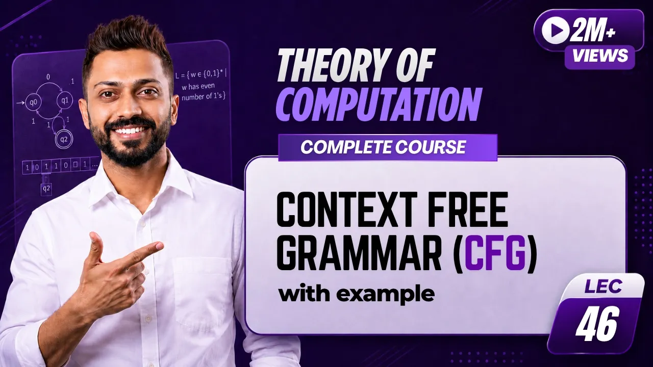 Lec-47: What is Context free grammar in TOC | Formal Definition