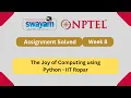 The Joy of Computing using Python Week 8 Programming Answers