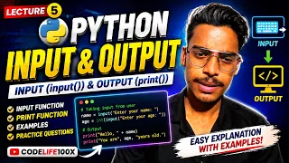 Python Input Output Tutorial input and print Explained for Beginners