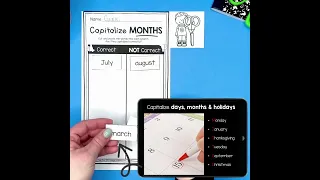 Introducing Capitalization - First and second grade grammar