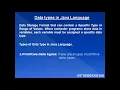 Java tutorial in hindi Java Data type