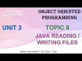 JAVA READING WRITING FILES