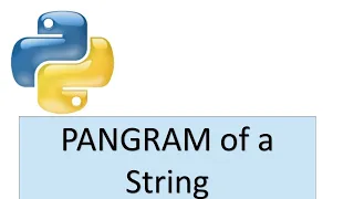 Python Tutorial 10 check if the string is pangram