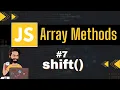shift Array Method Chap - 7 Array Methods and Properties Javascript Tutorial In Hindi