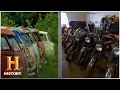 American Pickers BIG COLLECTION of VW Buses and BSA Motorcycles Season 3 History