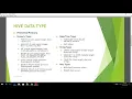 Big Data Hive Tutorial Hive Data Type Hortonworks Cloudera Hive Data Type Size