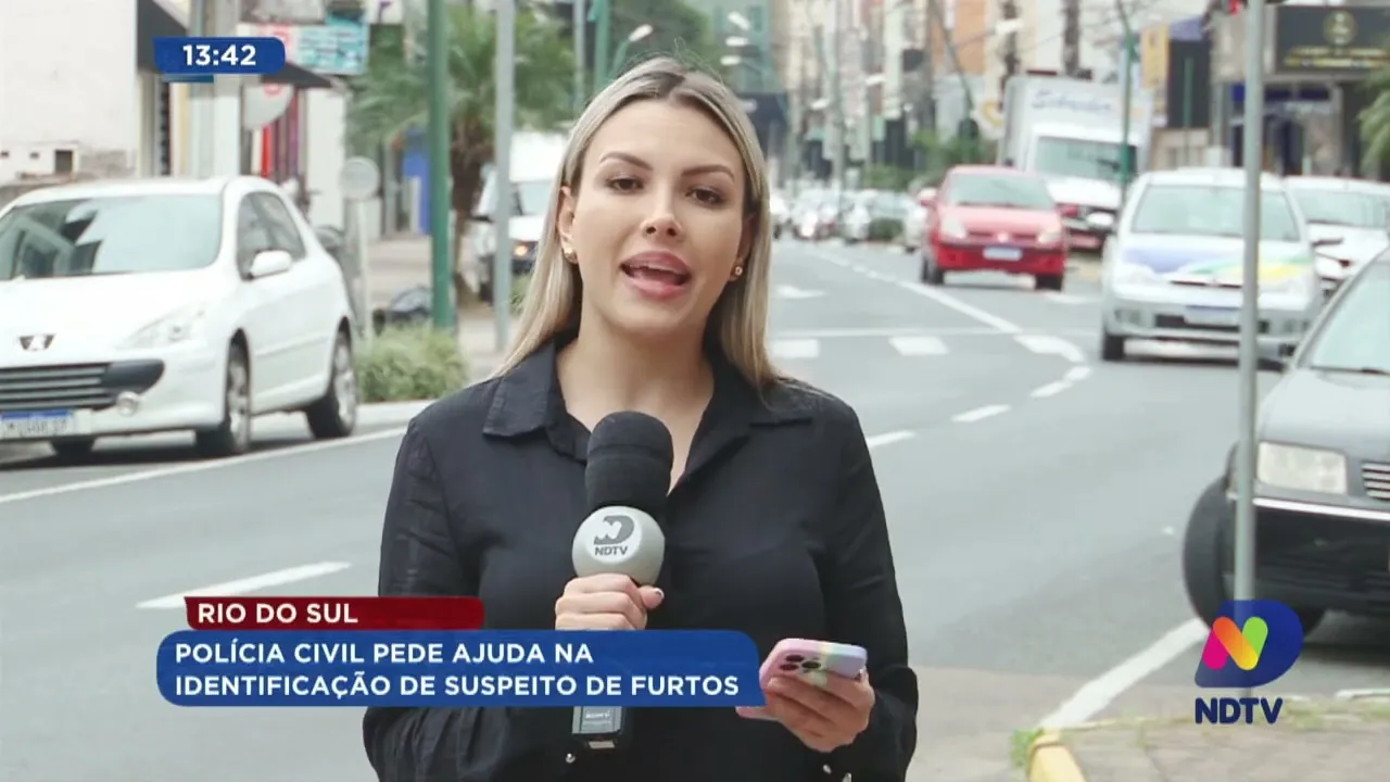 Rio do Sul: Polícia Civil pede ajuda na identificação de suspeito de furtos