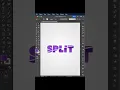 Split text effect in illustrator