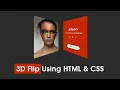 How To Make 3D Flip Card Using HTML And CSS User Profile Card Flip Effect In HTML CSS