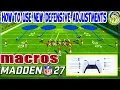 Madden 27 - How To Use The NEW MACROS Defensive Adjustments in Madden NFL 27 Gameplay