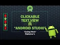 How to create clickable TextView in android application coding mesh clickable text androidstudio