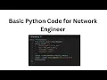 Basic Python for Network Engineers Beginner Friendly CCNA Automation