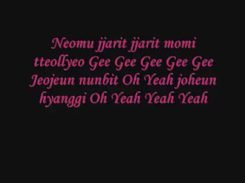 Download MP3 Girl's Generation - Gee Lyrics