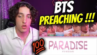 bts paradise color coded lyrics reaction 